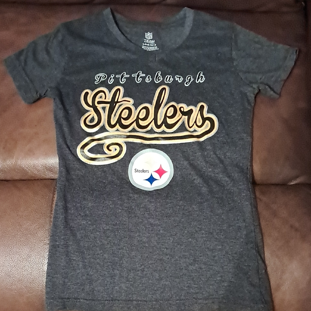 NFL Pittsburgh Steelers Kids Charcoal Tee